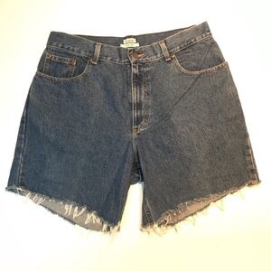 L.L. Bean Women's Original Fit High Waist Mom Jean Shorts Cut offs Size 14